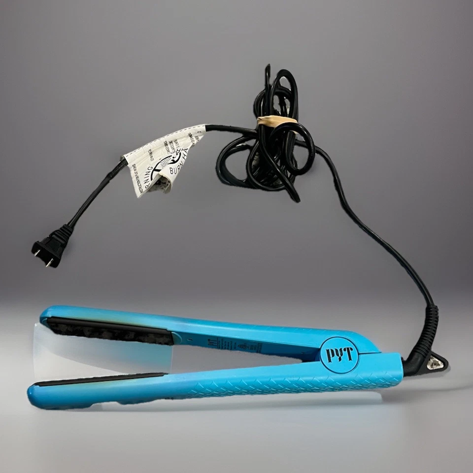 "Herramienta de peinado profesional PYT cerámica 1"" plancha azul" Foto 4 de 4