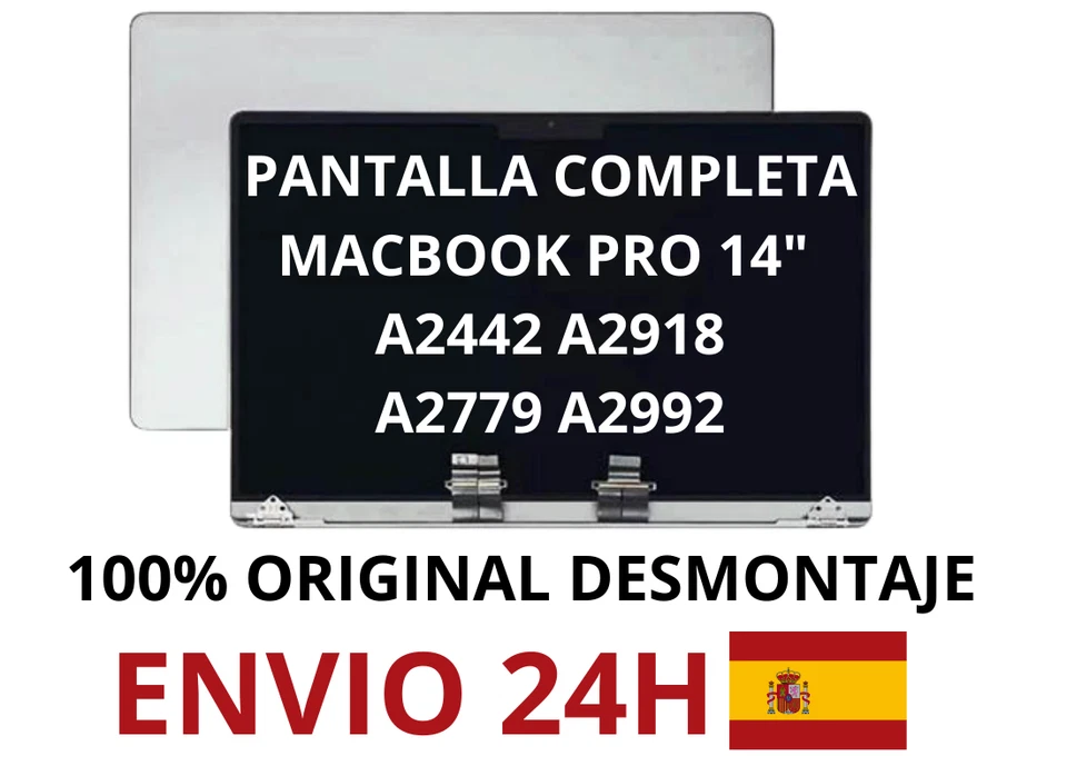 PANTALLA ORIGINAL COMPLETA MacBook Pro A2442 A2779 A2918 A2992 A3112 M2 M3 M4 - Imagen 1 de 1