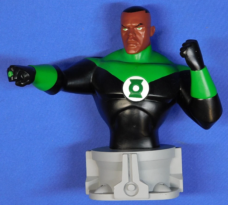 DC LIGA DE LA JUSTICIA LINTERNA VERDE BUSTO DE RESINA ANIMADO DIAMANTE SELECCIONAR Foto 2 de 4