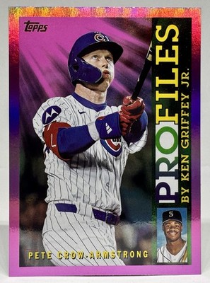 Pete Crow-Armstrong TP-13 2026 Topps Griffey Profiles Pink Foil Parallel SP Cubs