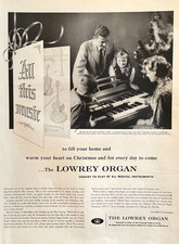 1959 Lowrey Organ Christmas Vintage Print Ad Warm Your Heart Easiest To Play