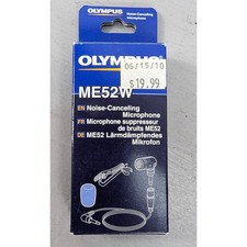 Olympus ME52W Noise-Canceling Microphone Uni-directional 3.5mm Wired Black New