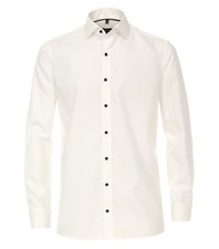 Casamoda Festhemd Ivory Langarm Comfort Fit weite Passform Umschlagmanschette