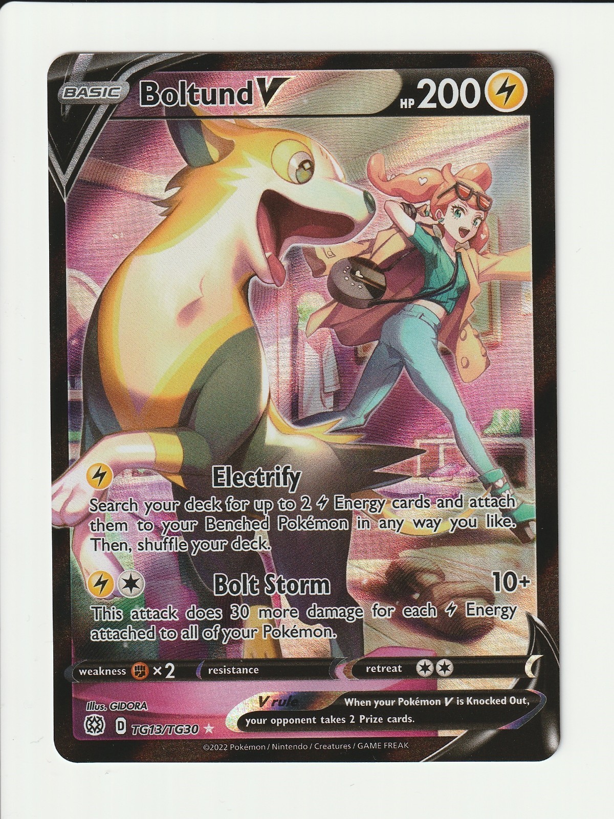 Boltund V TG13/TG30 Ultra Rare - SWSH09: Brilliant Stars Trainer Gallery Holo M