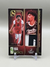 Shaedon Sharpe Portland Trail Blazers 2024-25 Silhouette Game Worn Patch /10