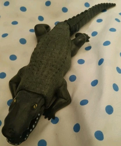 Vintage Playmobil Alligator Crocodile toy figure 9” Safari Jungle Poseable Mouth