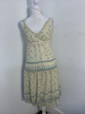Kenzie 2 Piece Top  Skirt Set Y2K Boho 100 Silk Sz 4 Lined Side Zip
