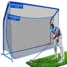 Golf Hitting Net with Extra Striking Net, 10x7ft Heavy Duty Golf Pr