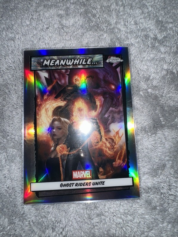 Topps 2026 Chrome Marvel Meanwhile... Insert Ghost Riders Unite MW-04