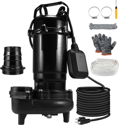 1HP Cast Iron Sewage Grinder Pump 6400GPH