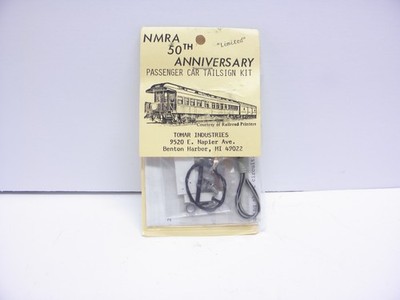 TOMAR INDSUTRIES NMRA 50TH ANNIVERSAY PASSENGER CAR TAIL SIGN KIT