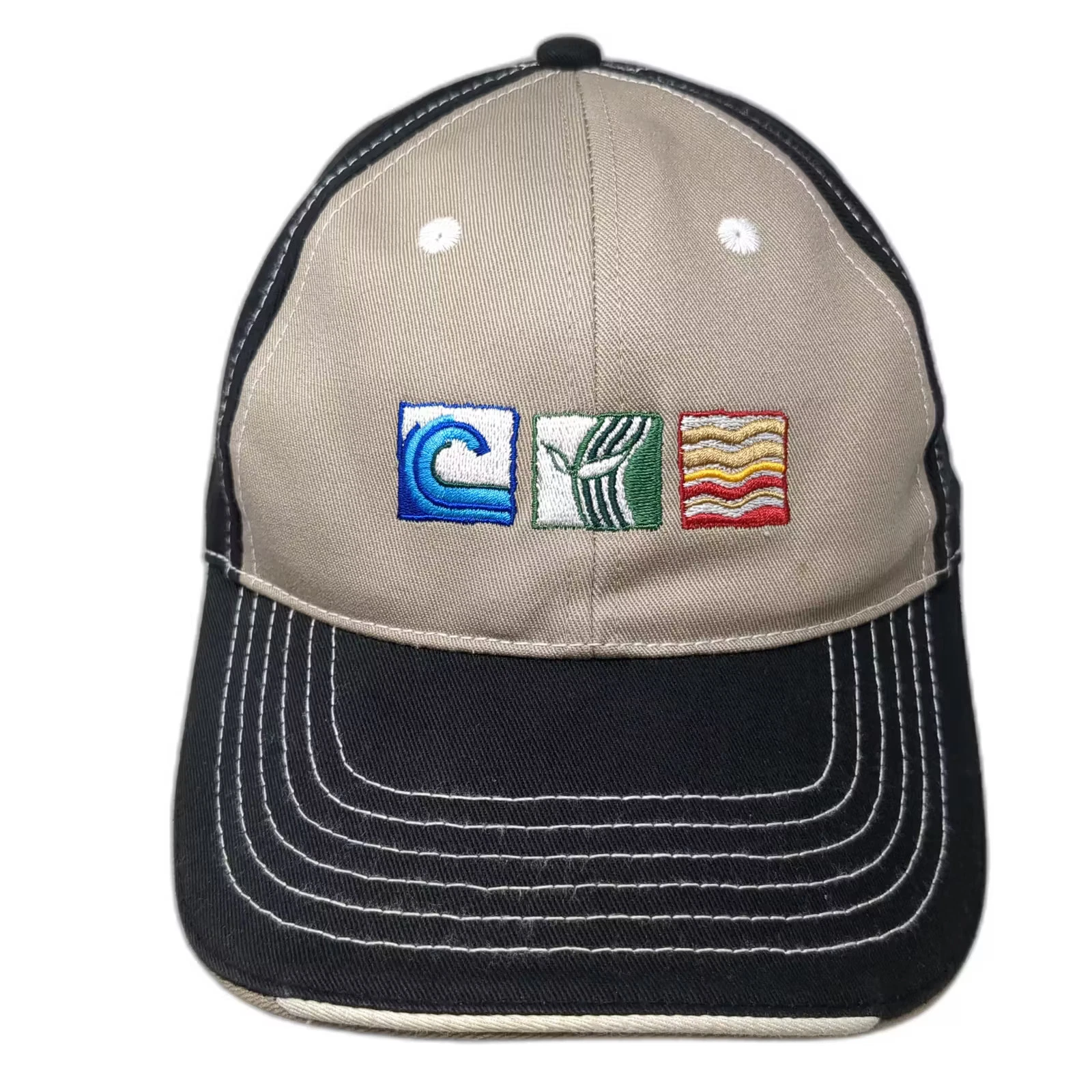 Sportsman Baseball Cap Black Beige OS Hat Impakt Be Immune Smart Adjustable