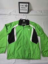 Y2K Adidas Track Jacket Green Black - Men's L