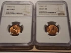 🔥1946 D & S LINCOLN WHEAT CENTS NGC MS-65 RD NICE "SHIPS FREE" 2 COINS