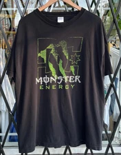 Vintage Monster Energy Racing short sleeve black retro shirt VK00217