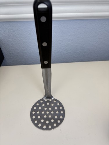 Revere Ware Potato Masher Ricer Stainless Offset Angled Black Handle 10"