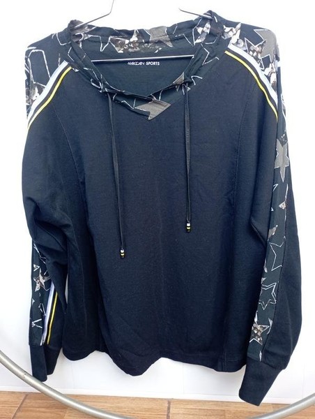 Women Marc Cain Top Black Cotton 40 / L / 48
