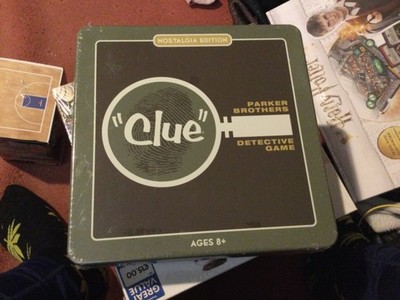 clue nostalgia edition, neu und versiegelt. park brothers 1963 Edition Blechdose