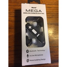 iWorld Pulse Wireless Bluetooth Stereo Earbuds (BLACK) with In-line Microphone !