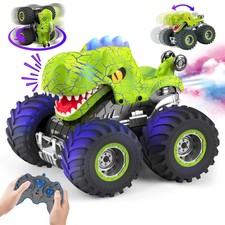 Dinosaur Remote Control Car for Kids, 2.4GHz 360  Rotating RC Monster Truck T...