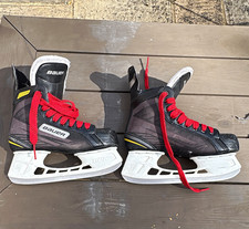 Bauer Vapor Senior Ice Hockey Skates UK 6.5 Black/Red/White Lace Stiff Pair