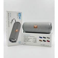 T G TG-191 Portable Bluetooth Speaker Gray, Carrying Strap, USB, 1200mAh