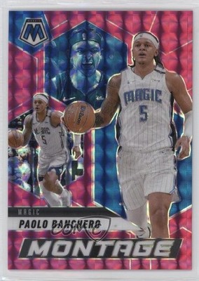 2024-25 Panini Mosaic Montage Pink Mosaic Prizm 136/149 Paolo Banchero #11 16wc