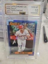 2025 Topps Chrome Update Series - 1990 Topps Baseball Mike Trout #90CU-1