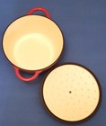 Pioneer Woman Cast Iron Red/White Enameled Dutch Oven — photo 1