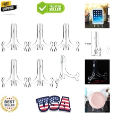 6 Pack 7 Inch Acrylic Easel Stand, Display Stand, Plate Holder for Display, P...