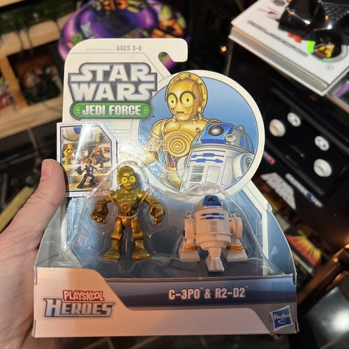Star Wars Galactic Heroes R2-D2 & C-3PO Playskool Actionfiguren Originalverpackt Beschädigt