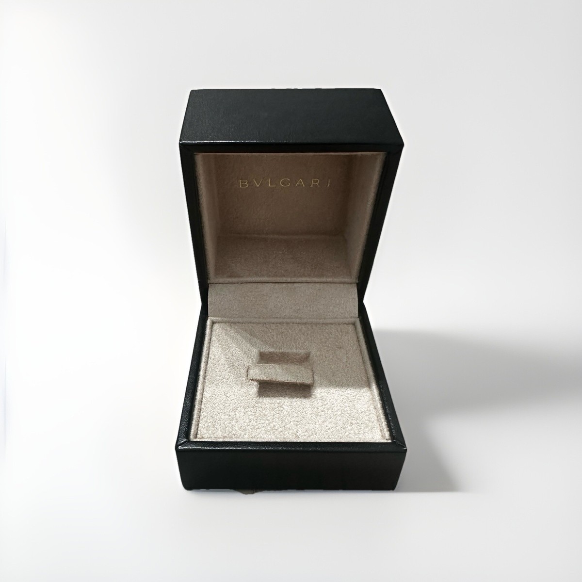 Bvlgari Black Leather Ring Box For Bzero1 Ring Authentic Brand New