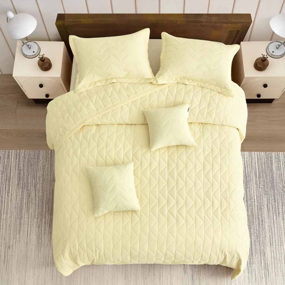 Colcha King Grande 128x120 Extra Ancha, Aspecto Moderno y Contemporáneo, Ligera... Foto 3 de 4