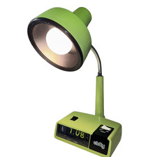Toshiba Clotty Lámpara de Escritorio Reloj Abatible Vintage Showa Retro Verde Lima Japón