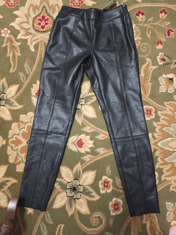 NEW Juniors Sz 2 Topshop Faux Leather Side Zip Pants