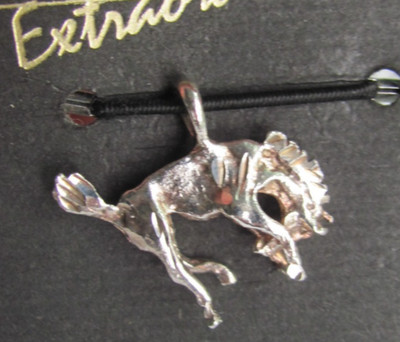 New Vintage Zurich Sterling Silver 3D Horse Bronco Stallion Charm Pendant