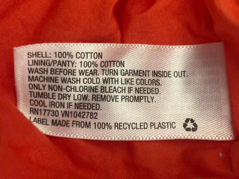 Genuine Kids (from Osh Kosh) 12 Months Baby Girl's Orange Eyelet Lined Skirt - Image 4 of 4