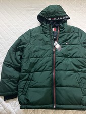 NWT Tommy Hilfiger Big Boys XL 18-20 Green Hooded Puffer Jacket