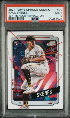 2024 Topps Cosmic Chrome - Paul Skenes #30 White Hole Refractor PSA 9 MINT (RC)