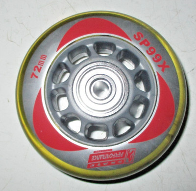 1 Rolle ROLLERBLADE Inliner Inlineskates Wheel 72 mm PS99X mit Kugellager Spacer