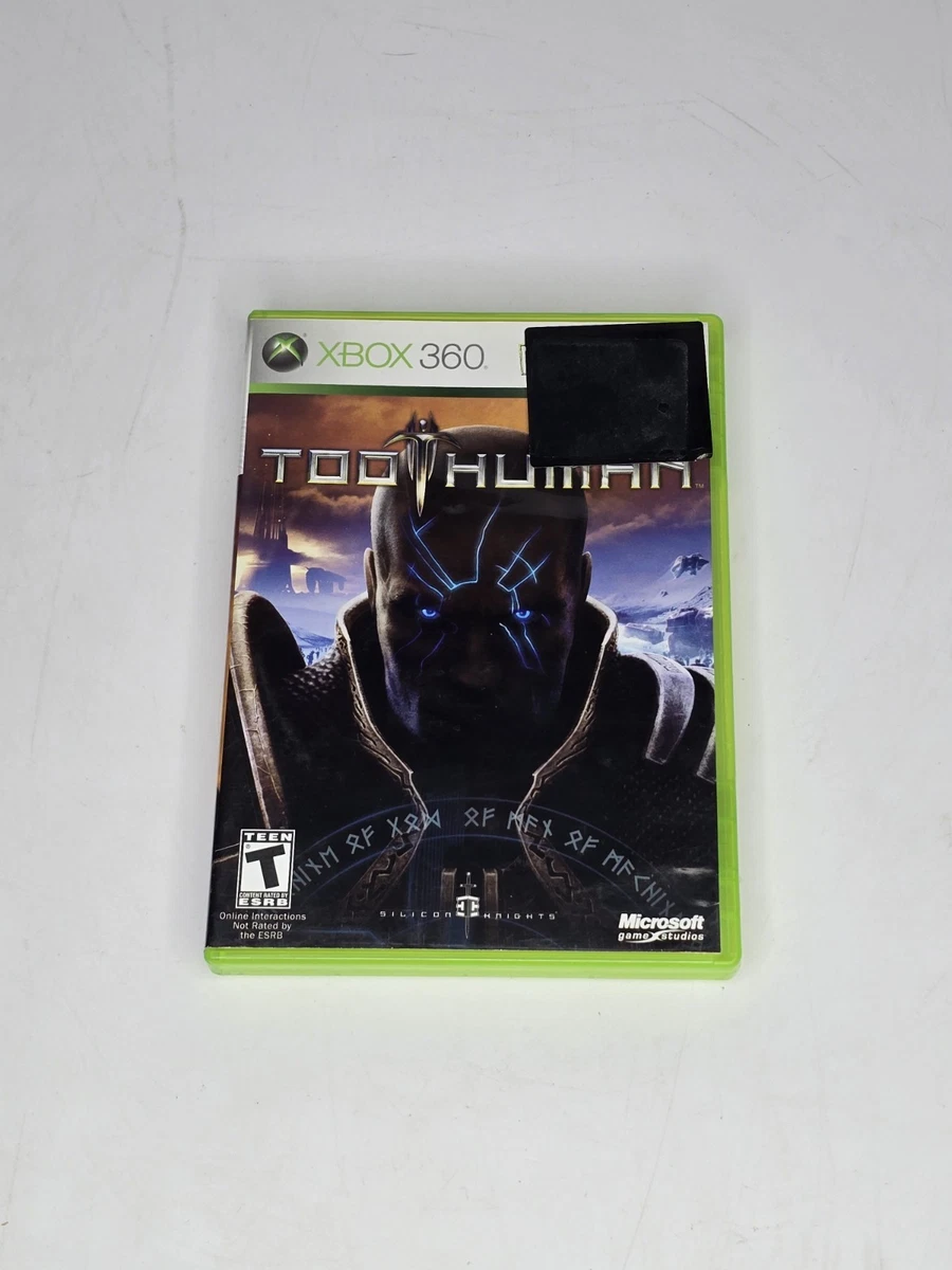 Jeu XBOX 360 : TOO HUMAN - Version Complète (boîte, Notice) En Anglais/japonais - Très Bon état, Prêt à Jouer !