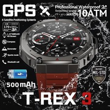 3 Pro Dual-Band GPS Military Smart Watch, 1.89 in, 1.43" AMOLED, 500mAh
