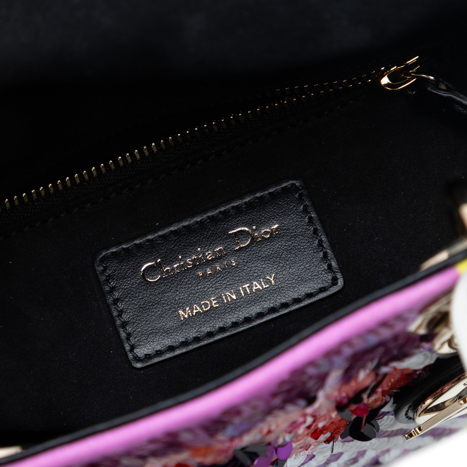 Authenticated Dior Mini Canvas Sequin Flower Pop … - image 5