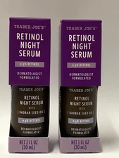 New Trader Joe’s Retinol Night Serum Baobab Seed Oil 1oz x 2 Bottles