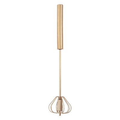 30cm Zamin Hand Push Schneebesen Gold Manuell Selbstdrehend Eierschläger Teig Mixer