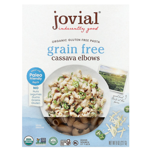 Organic Gluten Free Pasta, Cassava Elbows, 8 oz (227 g)