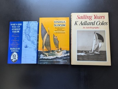 3V Lot Sailing Memoirs Coles Cogill Joshua Slocum Nautical Adventure Biography