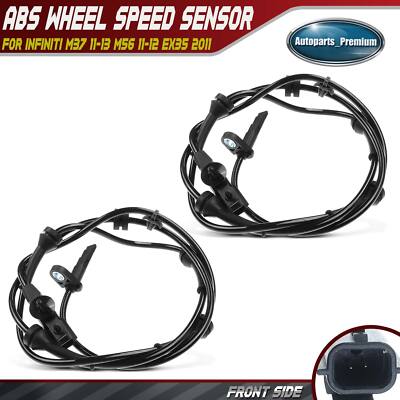 2pcs Front LH & RH ABS Wheel Speed Sensors for Infiniti EX35 M37 M56 Q70L 17-19