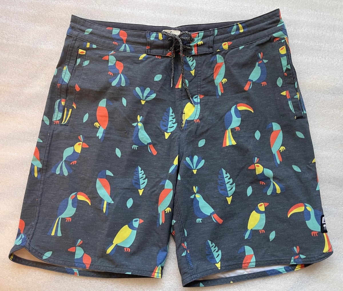 RIP CURL, LAY DAYS, MEN'S 32/34, BOARD SURF SWIM SHORTS, BLUE BIRD