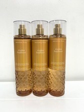 3PC BATH  BODY WORKS GOLDEN SUNFLOWER FINE FRAGRANCE BODY MIST SPRAY FACETED